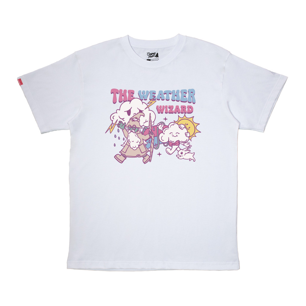 HOT Cosmonauts - The Wizard White Tee Kaos Pria dan Wanita