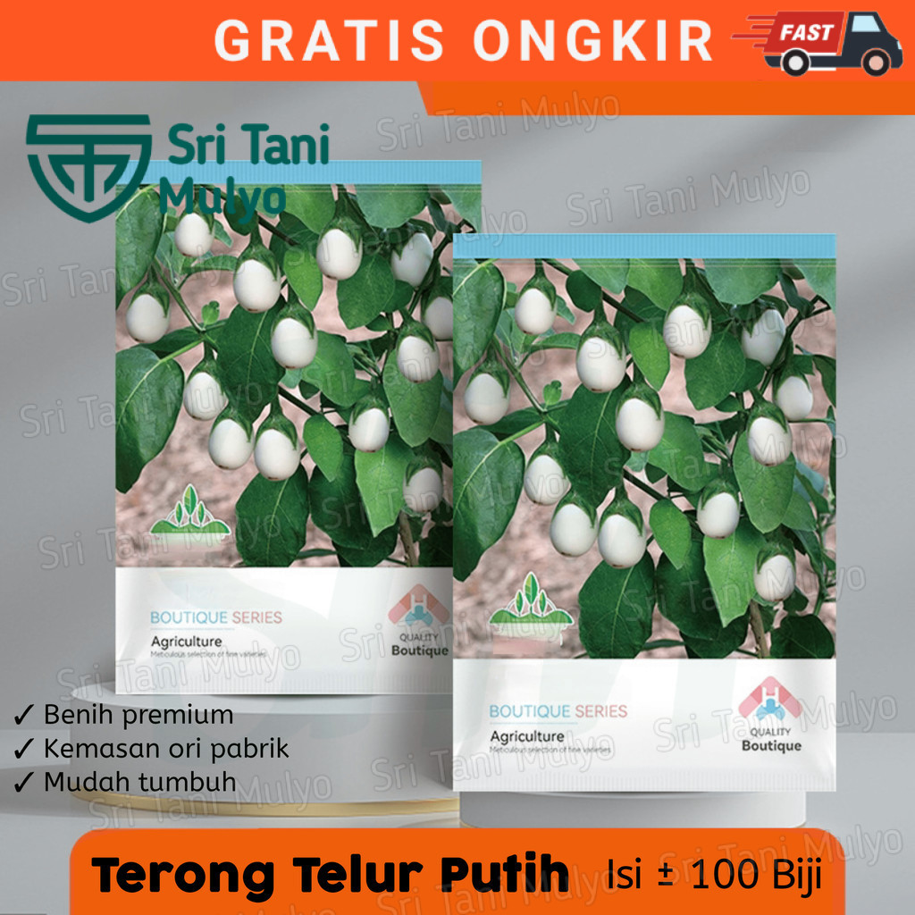 OM - BENIH TERONG PUTIH TELUR BERKUALITAS KEMASAN PABRIK-BIBIT TERONG
