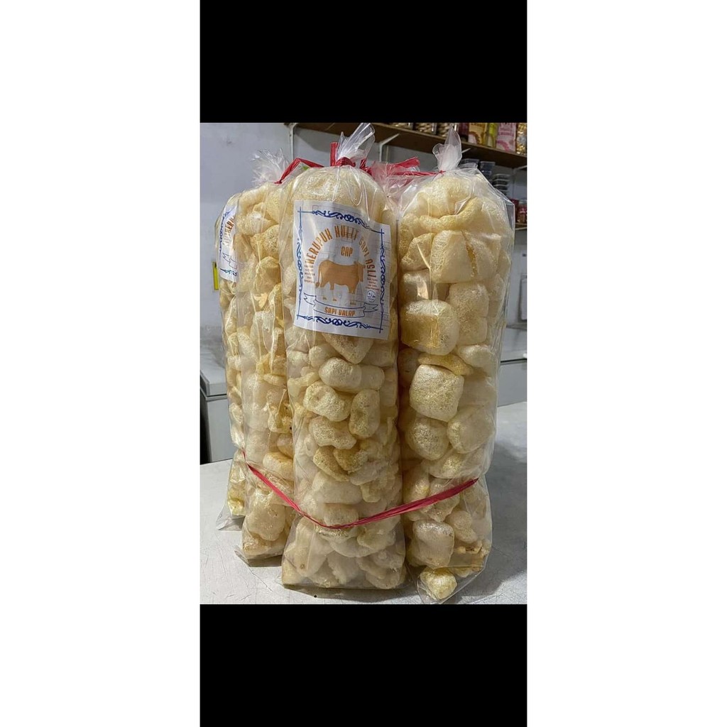 

SALE - TERMURAH! 1 BALL KERUPUK KULIT SAPI ASIN GURIH MURAH SIAP MAKAN