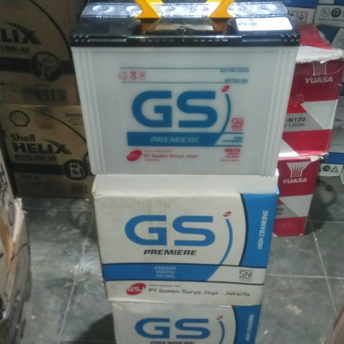 Aki Accu NS70 12V 65AH 65Amper 65D26R Aki Basah GS Premiere PART BARU