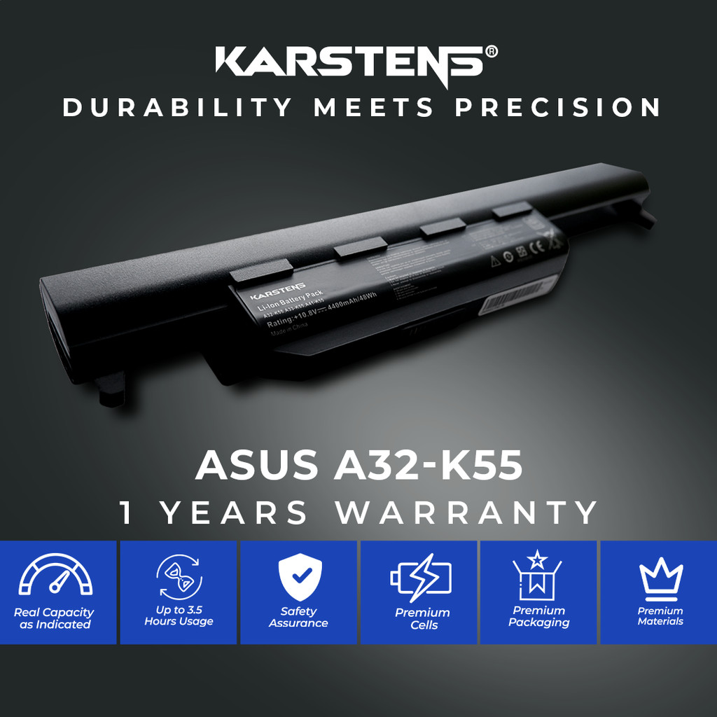 KARSTENS  Battery Baterai Laptop Asus A45 K45 X55 A32-K55