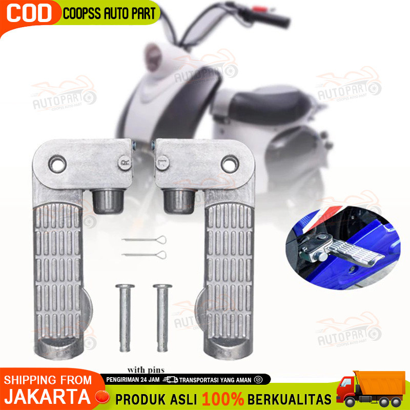 1pasangan Pedal Sepeda Elektrik Pedal Shock Belakang Aksesoris Sepeda Elektrik Bahan Aluminum Alloy