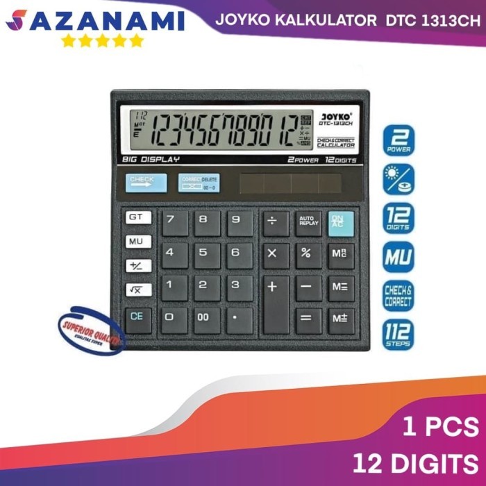 

[BIG SALE] JOYKO KALKULATOR DTC-1313CH CALCULATOR 12 DIGITS