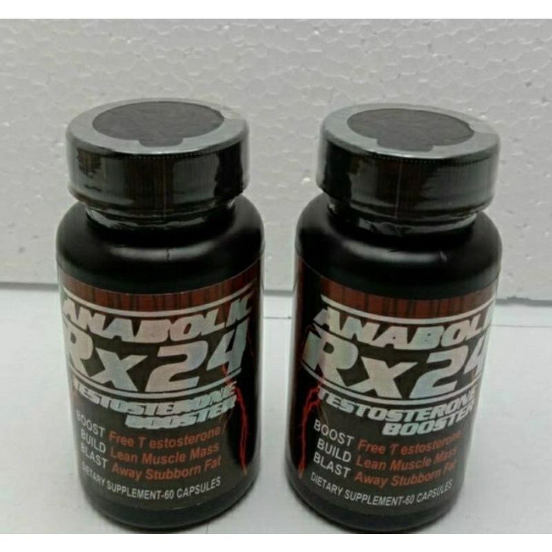 ASLI Anabolic Rx 24 - Anabolic Rx 24 Herbal Testosteron Booster RX 24 Suplemen Penambah Hormon Pria