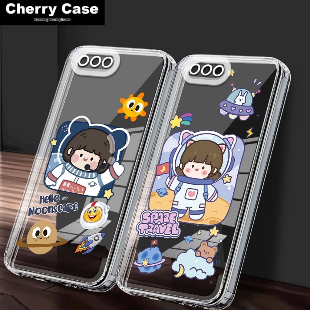 SoftCase Clear Ready For Oppo A3s Oppo A1k Realme C1 Realme C2 Casing Bening GAMBAR KARTUN - KT3