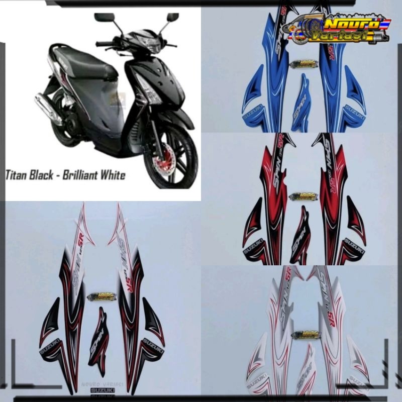 Aksesoris Striping Suzuki spin sr 125 2007 2008 stiker Lis body motor berkualitas terbaik termurah