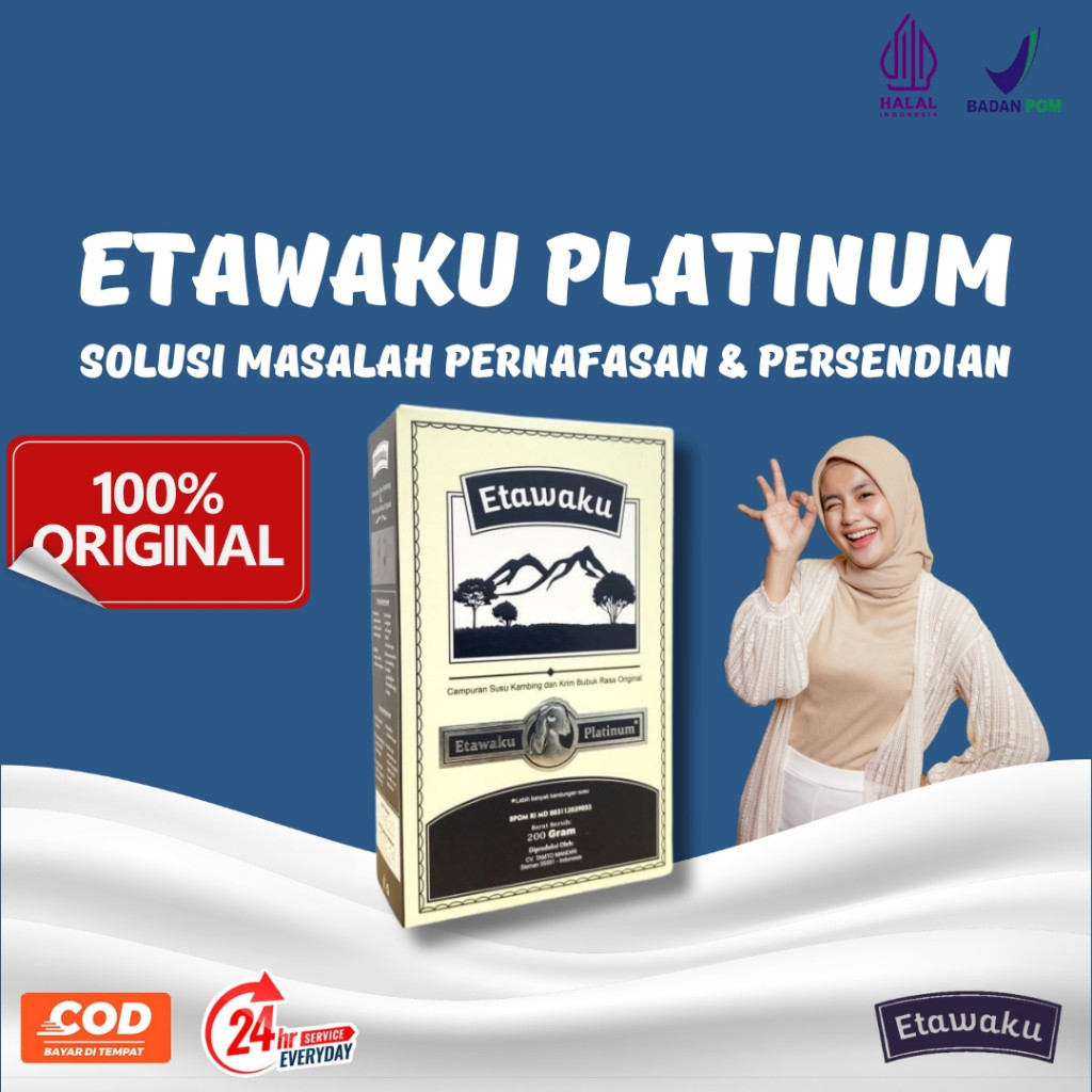 

ETAWAKU - Susu Kambing Etawa 200gr - Atasi Gangguan Pernafasan Sesak Nafas Paru Kesehatan Tulang