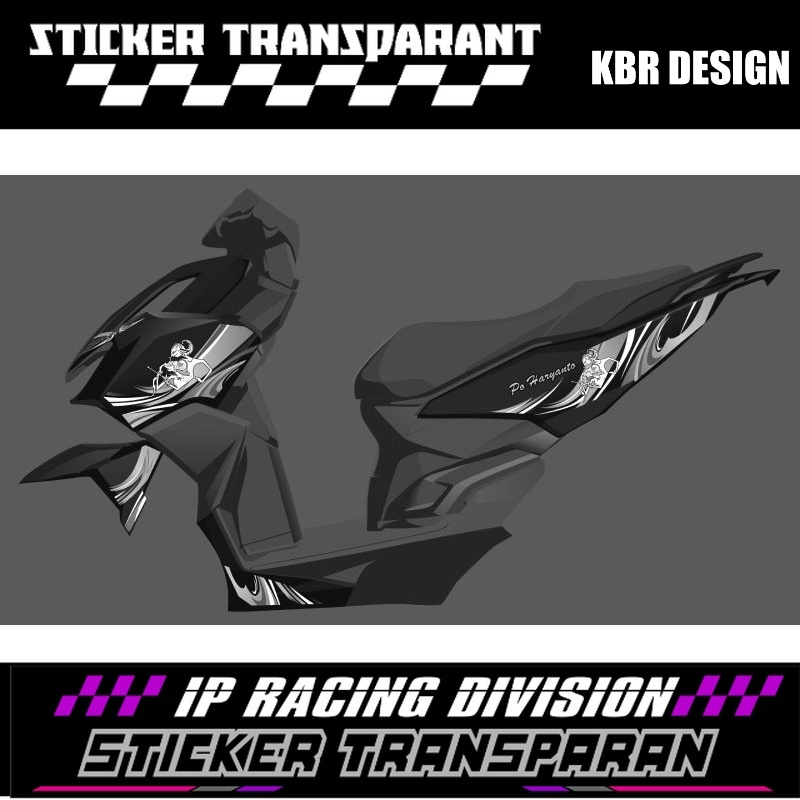STRIPING TRANSPARAN VARIO 160 MOTIF CUSTOM PO HARYANTO STRIPING TRANPARANT