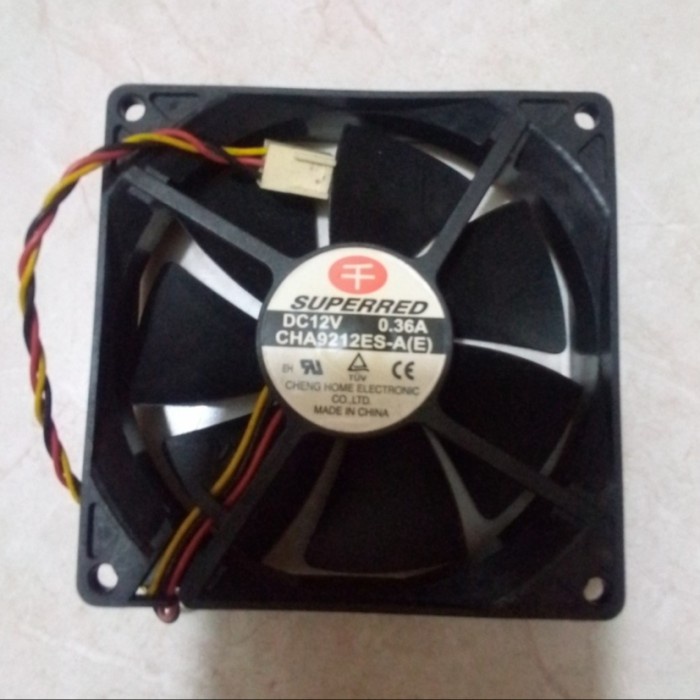 KIPAS FAN SUPERRED CHA9212ES-A 12V 0.36A 9CM 3PIN BUILTUP