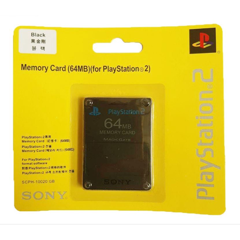 Memory PS2 Memory PS 2 MC MMC Memory Memori Card playstation PS 2 PS2 Original Hitam 64 mb 8 mb 64mb