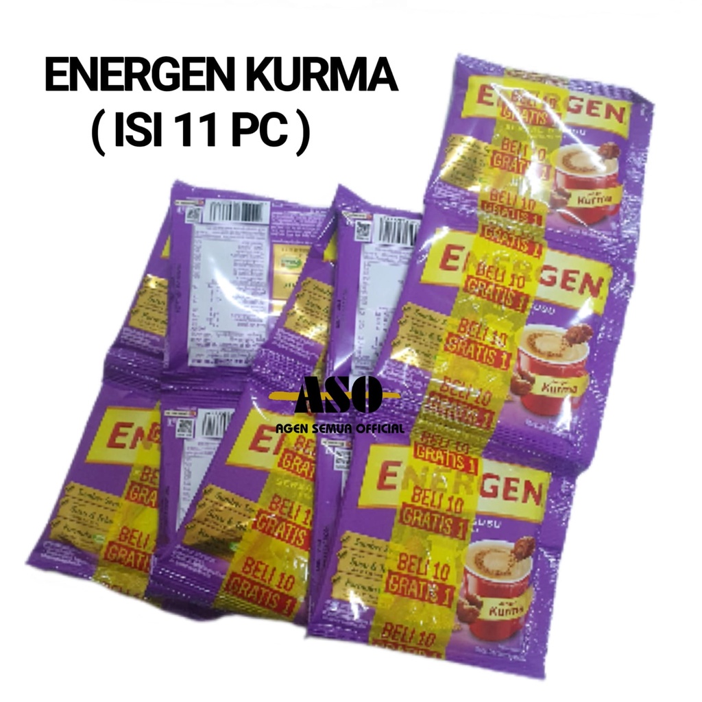 

New Promo !! ENERGEN CEREAL KURMA 30 GR KEMASAN BARU ( ISI 11 PC ) PROMO !!!