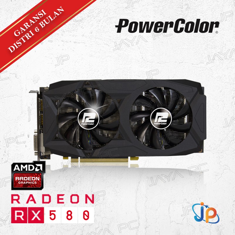 VGA PowerColor Red Dragon Radeon RX580 8GB - RX 580 8 GB DDR5