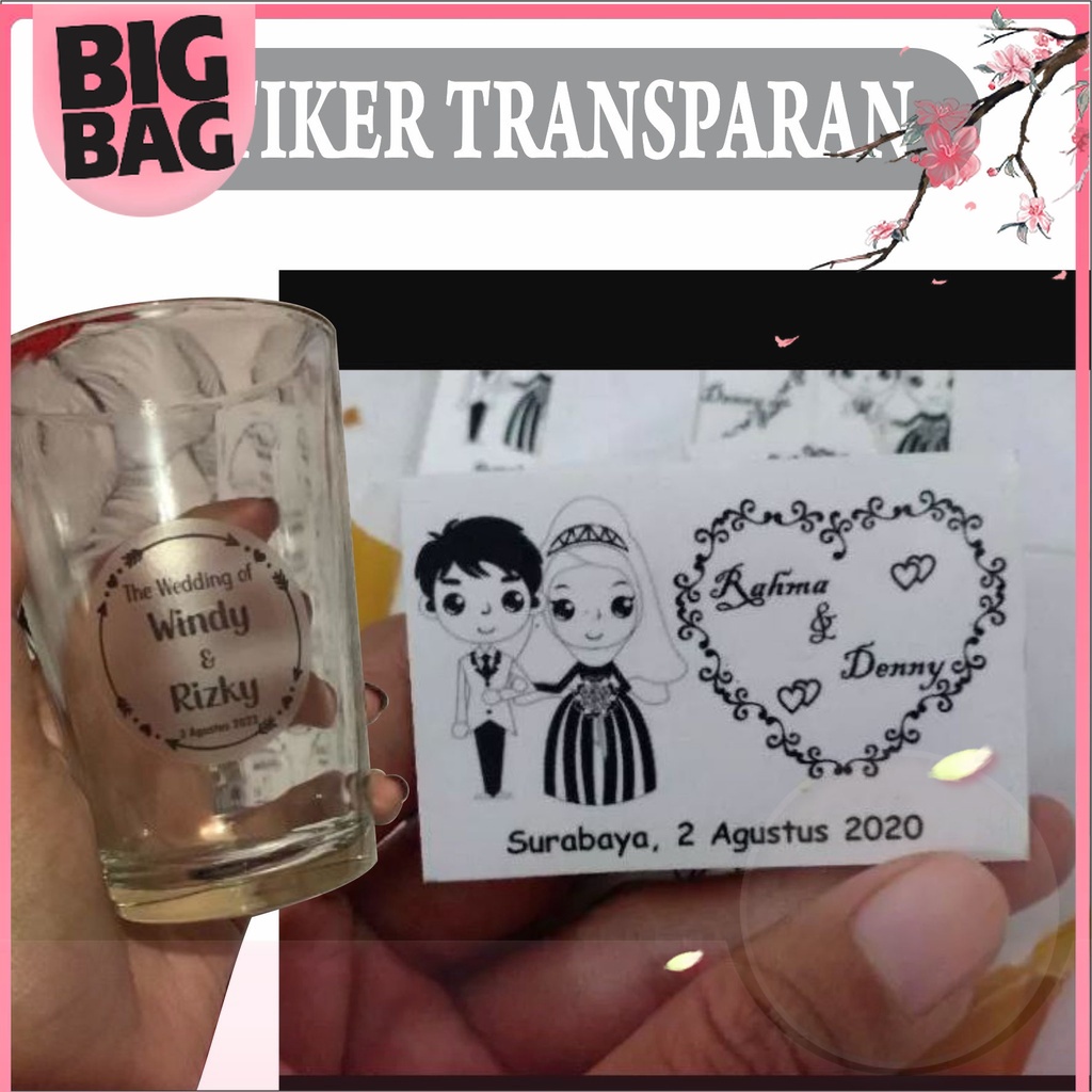 

Sticker Transparan Untuk Souvenir Nikah Free Desain