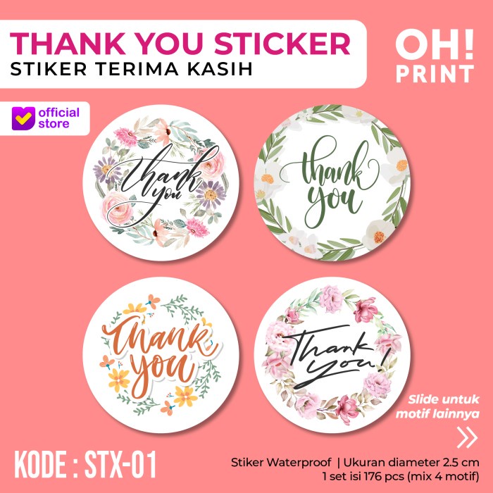 

Murah Meriah Sticker Thank You | Stiker Terima Kasih | Thank You Sticker Label Unik - STX-01
