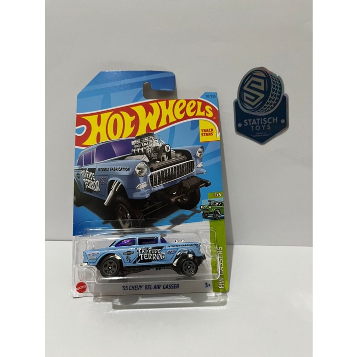 Hot Wheels 55 Chevy Bel Air Tri Five Terror Biru Lot K 2023 SNI