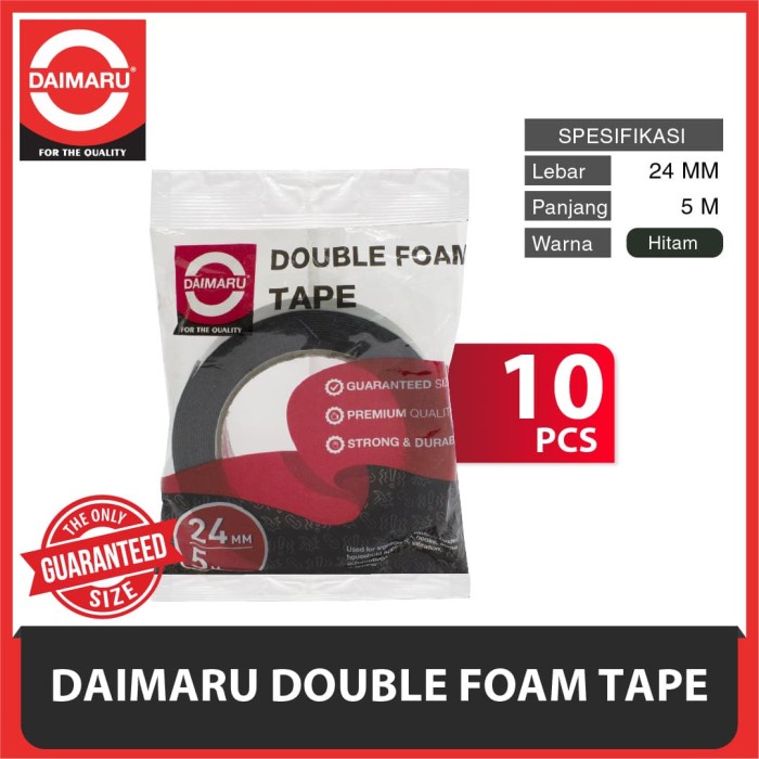 

Paket Isi 10pcs Daimaru Double Foam Tape 24 mm x 5 meter