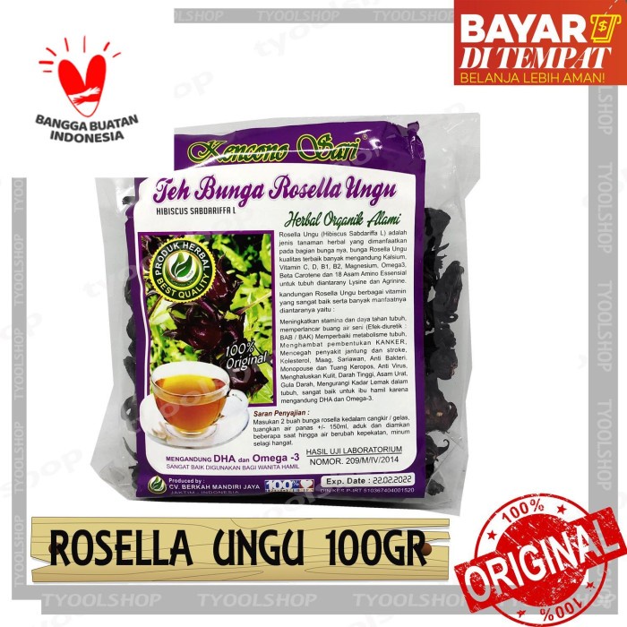 

Teh ROSELLA UNGU Curah Bunga Rosela - 100gram