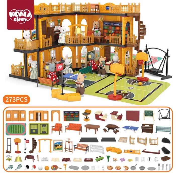 Koala Diary Town House Luxury Big School FDE87392 Mainan Rumah Anak