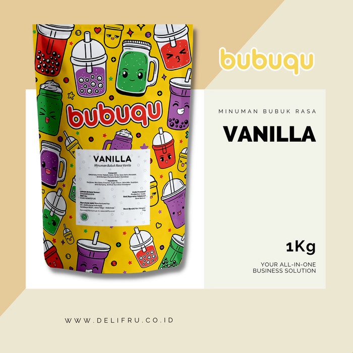 

✨PROMO✨ -Bubuqu Powder Drink Vanilla - Bubuk Minuman Vanilla 1 Kg