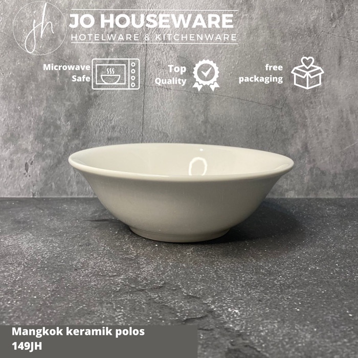 SET 2 PCS Mangkok bakso keramik putih polos hotelware / Mangkok bakso resto 149
