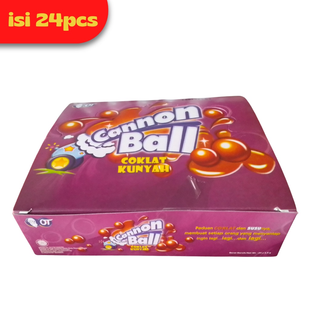 

CANNON BALL COKLAT KUNYAH isi 24 @5Gr #RIZKYGROSIR#