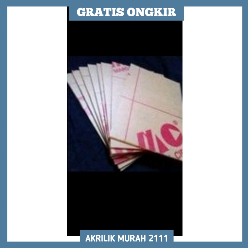 

Acrylic custom Akrilik bening lembaran uk 30x10cm tebal 2 mm