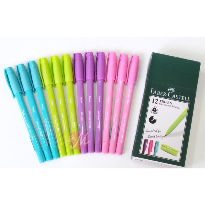 

pulpen tripen faber castell 1 pack isi 12 pcs, 0.7 mm