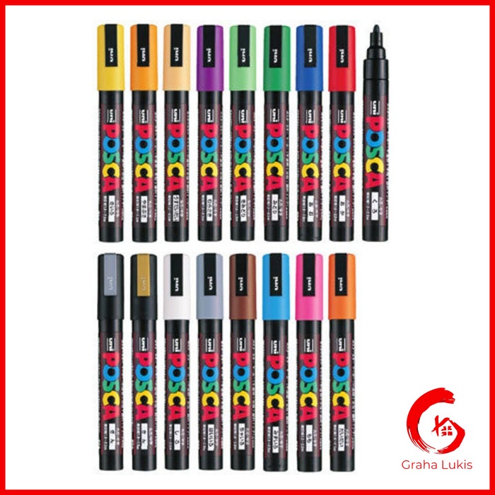 

Uni Posca Paint Marker PC-5M Medium Point Varian 2 - Metallic Pink