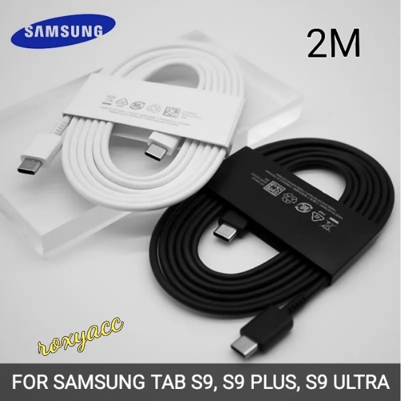 KABEL DATA / CABEL CHARGER SAMSUNG TAB S9 , S9 PLUS , S9 ULTRA TYPE C TO TYPE C FAST CHARGING 2 METE