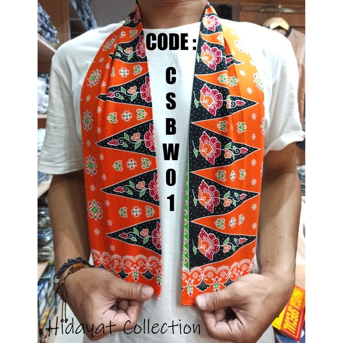 [SO59] Cukin Syal Betawi Motif Ondel-Ondel Horizon - Hitam