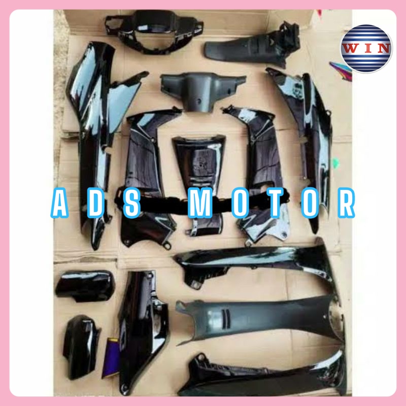 FULL BODY KOMPLIT SET BODY SUPRA X LAMA HITAM CARKAM | COVER BODY SET SUPRA X LAMA | full body supra