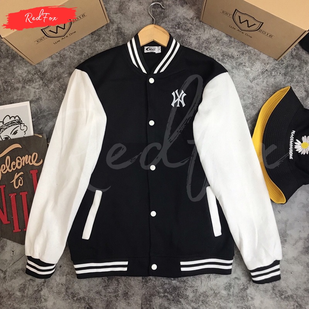 Varsity Jacket Jaket Bomber Baseball Model Terbaru Import Origina lBahan Fleece Premium 208 Size S M