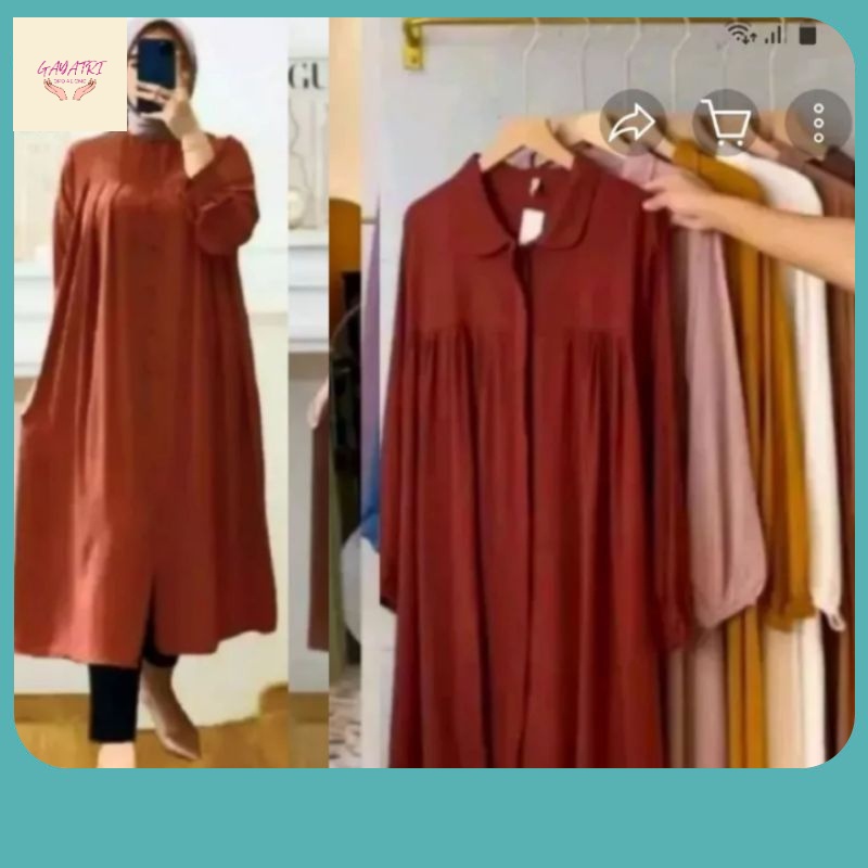 Dress terbaru / MACHEL TUNIK POLOS JUMBO//LONGDRES OVERSZE CRINKLE AIRFLOW BUSUIKOREA BY RAMO~RAMO//