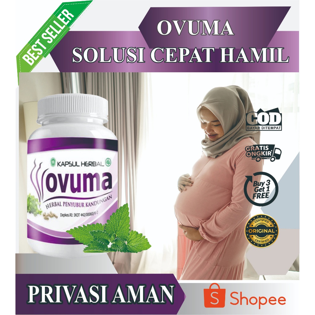 Ovuma Kapsul Obatt promil Penyubur Kandungan Penguat Kandungan Istri Cepat Hamil