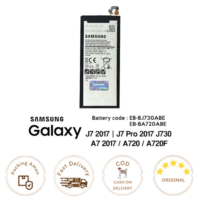 Battery/ Baterai SAMSUNG Galaxy J7 2017 / J7 Pro 2017 / A7 2017 / A720 ORI