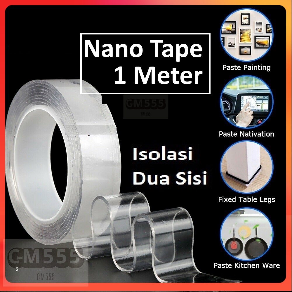 

Nano Double Tape /Nano Tape/Selotip Isolasi Bening 1 Meter
