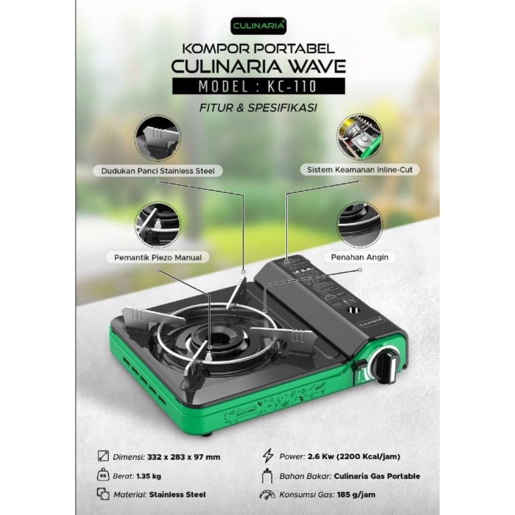 Hi-Cook Culinaria Wave Kompor Gas Portable KC-110