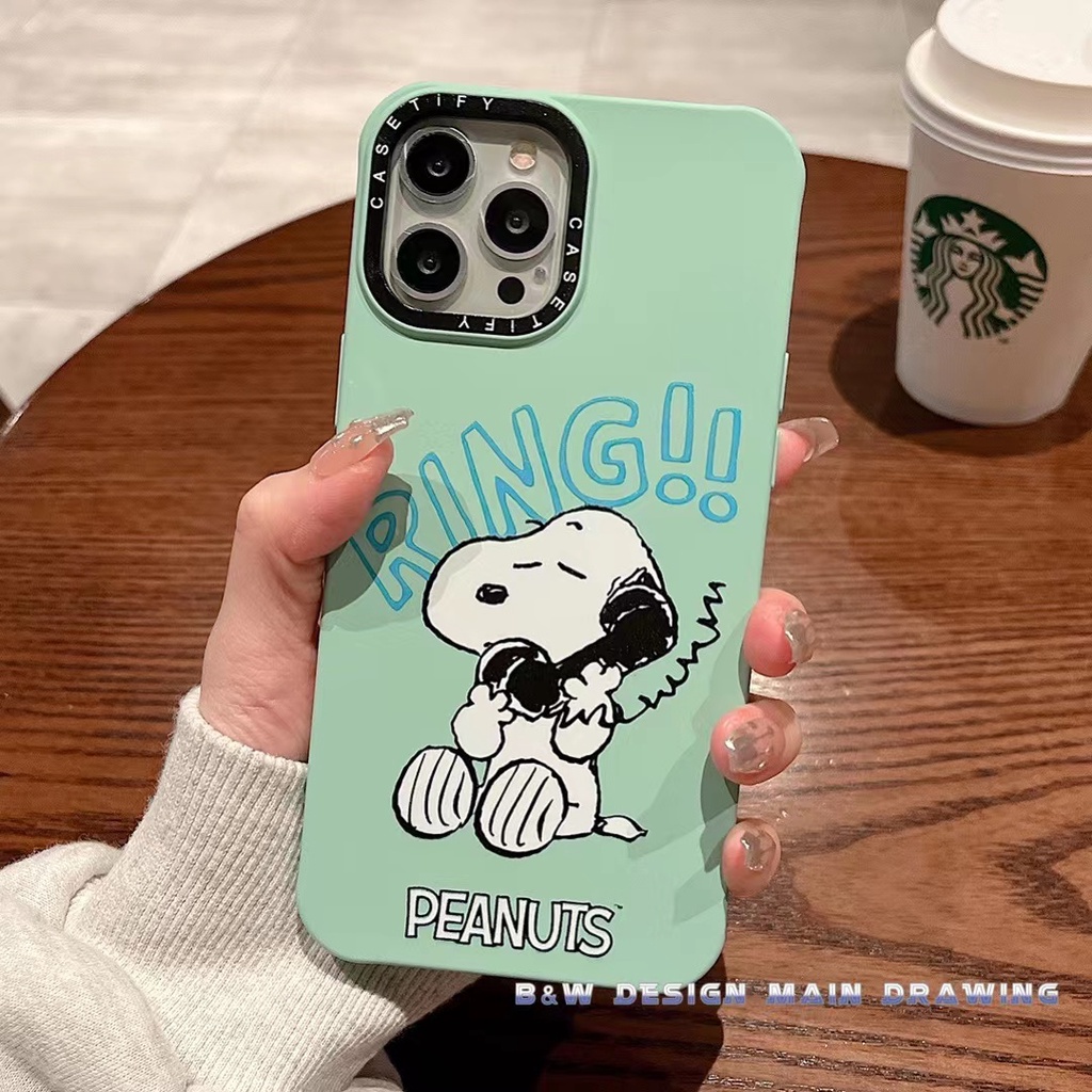 + ▪CASETiFY Peanuts Comics Cute Snoopy Phone Case Compatible For iPhone 14 13 12 Pro Max 11 Pro Max 