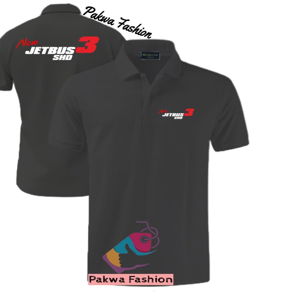 kaos Polo Pendek Jet Bus shd Baju Kerah Pria Wanita Dewasa Seragam Cewek Cowok Import Murah Pakwa Di