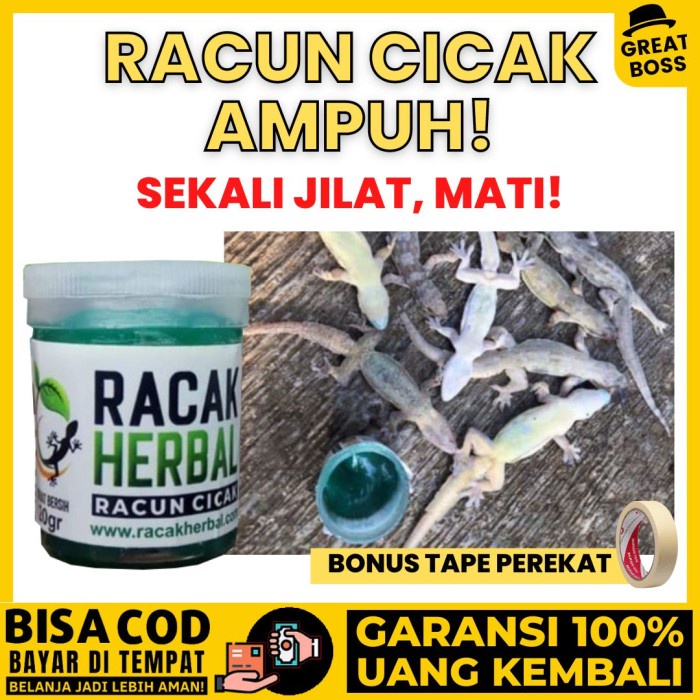 Racun Cicak Ampuh Racak Herbal Pembasmi Cecak Tokek Obat Lizard Poison