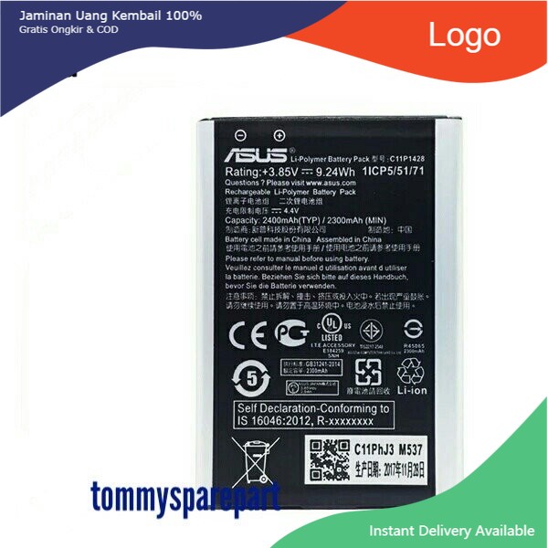 BATERAI ASUS ZENFONE 2 LASER 5 INCH ZE500KL Z00RD KUALITAS ORIGINAL