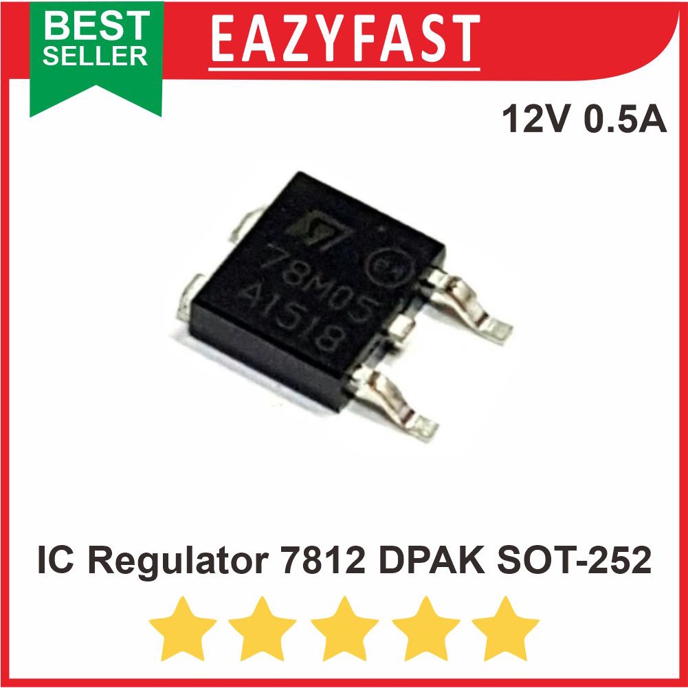 IC Regulator L 7812 CV 12 V Volt 12V 0.5A SMD DPAK 78L12 78M12 TO-252