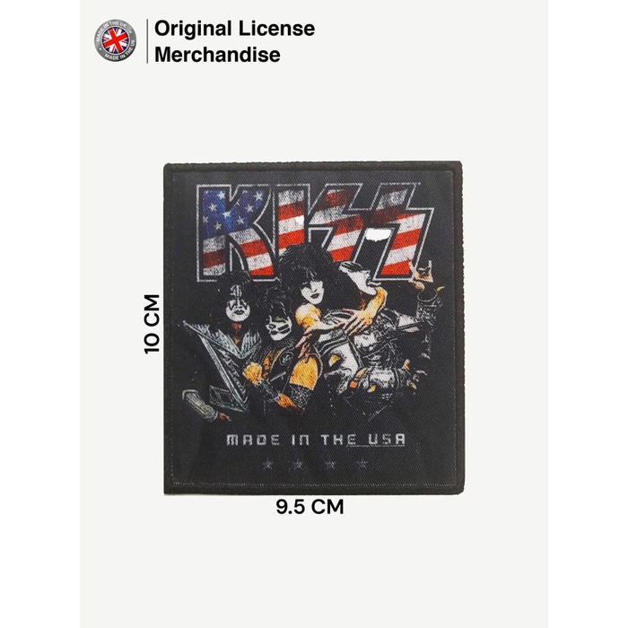 Patch Emblem Badge Logo Asli Import Band Musik KISS Made In The Usa