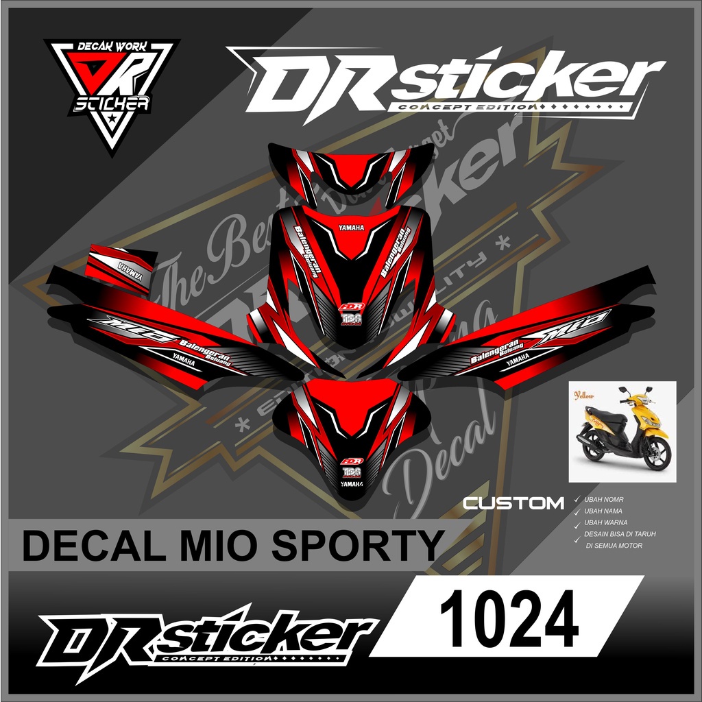 1024 Decal Custom Mio Sporty - Decal Mio Sporty Full Body