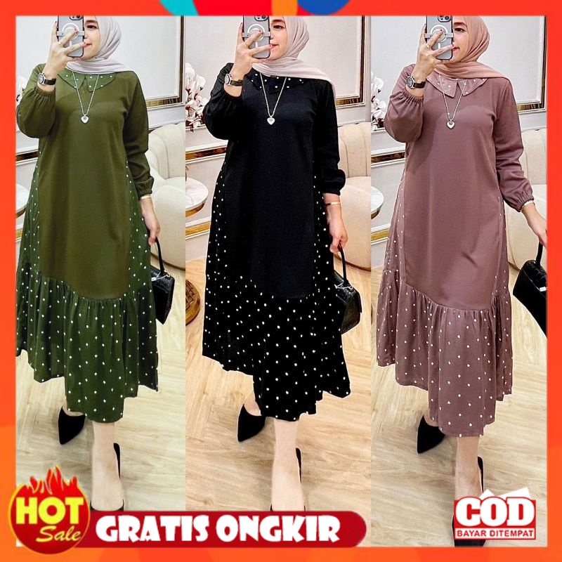 KAIN ADEM HALUS TEBAL / COD // MIDI EMMA DRESS RAYON TERBARU TERMURAH KEKINIAN ORIGINAL ZARA