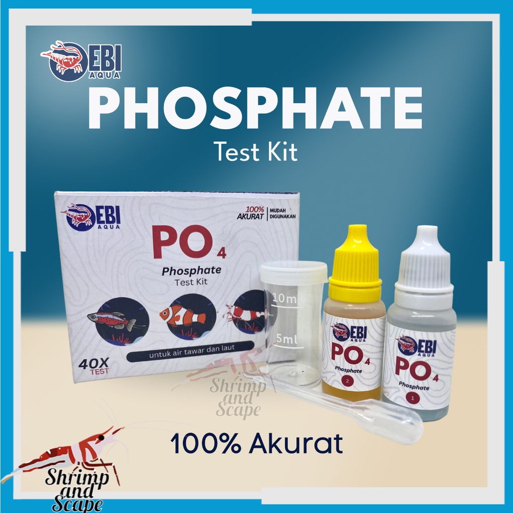 EBI PO4 Phosphate Water Test Kit Alat Tes Air Tawar Aquascape Fosfat