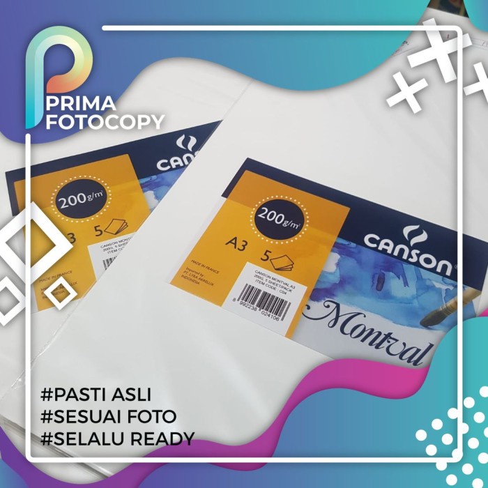 

CANSON WATERCOLOUR 200gsm Satuan | Kertas Watercolor Lembaran A4 A3