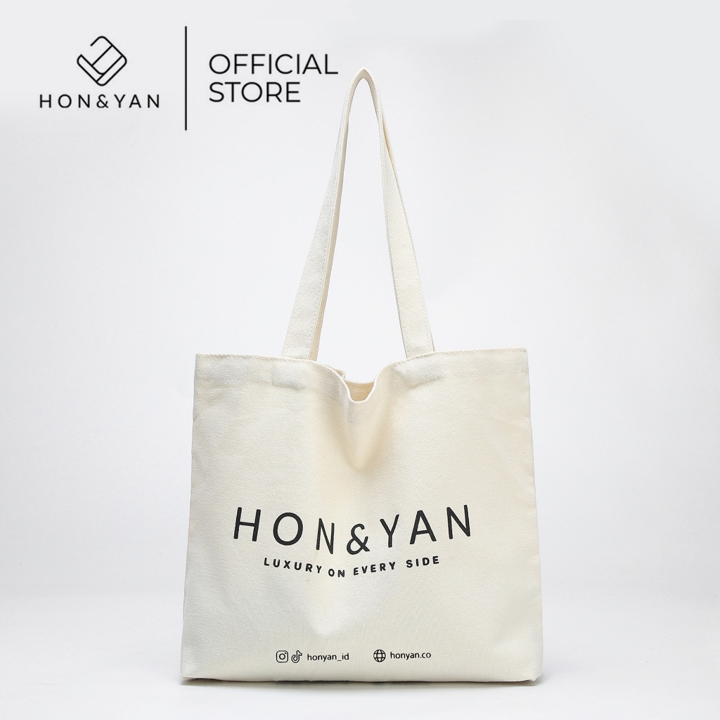HONYAN Tas ToteBag Branded Ori Tas Wanita Canvas Tote bag Kampus Tas Sekolah Tas Honyan EXCLUSIVE