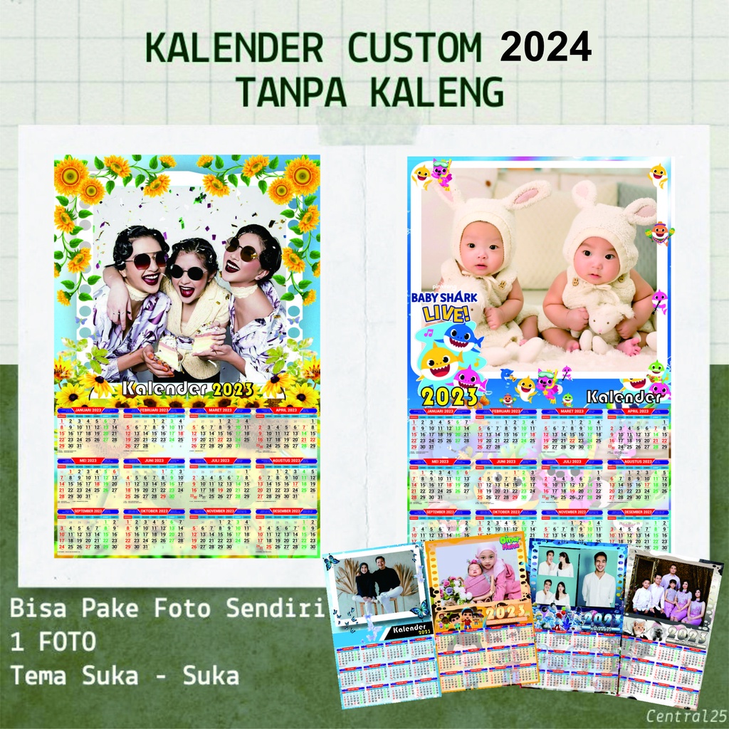 

Kalender Foto Custom 2024 Lengkap Masehi Hijriyah Jawa Satu Foto Sendiri Idol Tanpa Kaleng Gantungan PROMO COD GRATIS ONGKIR