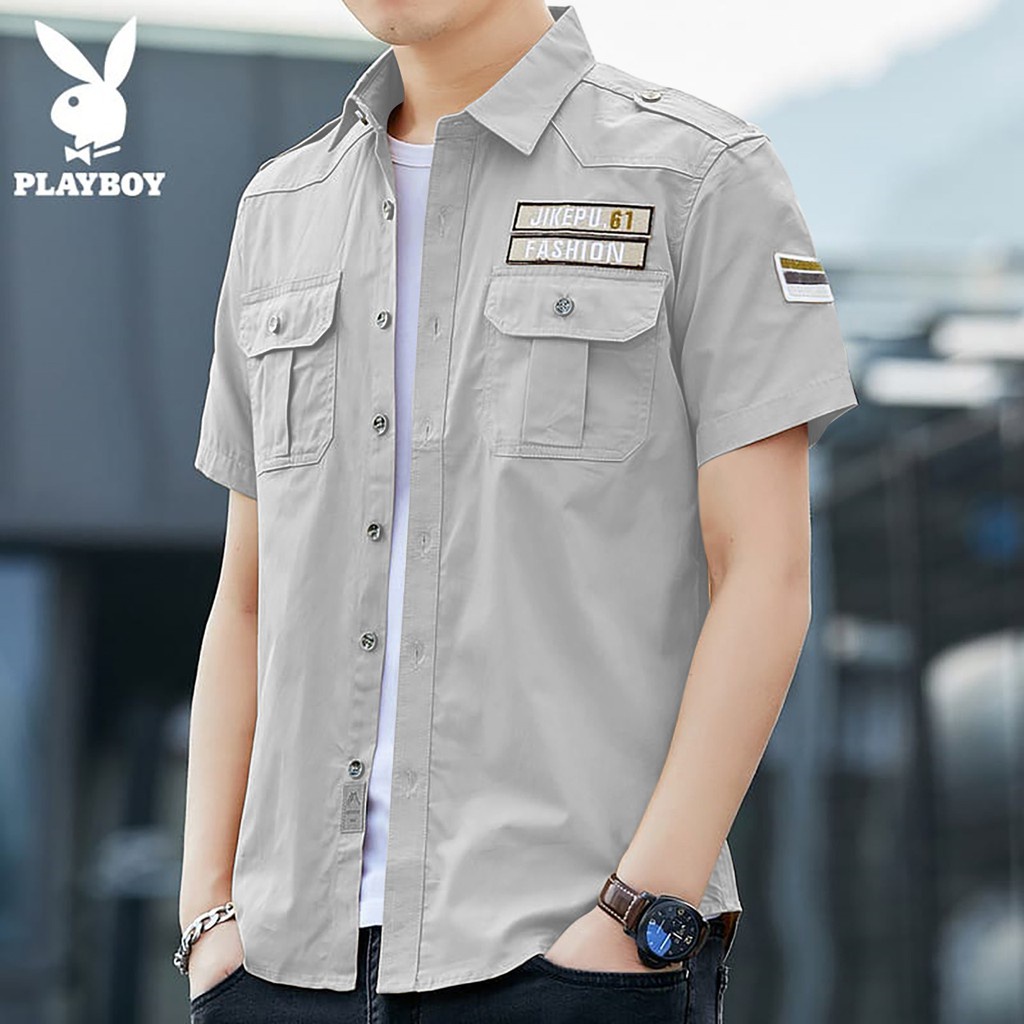 COD/DS3/ Kemeja Lengan Pendek Pria Hem Casual Barry Baju Pria Distro